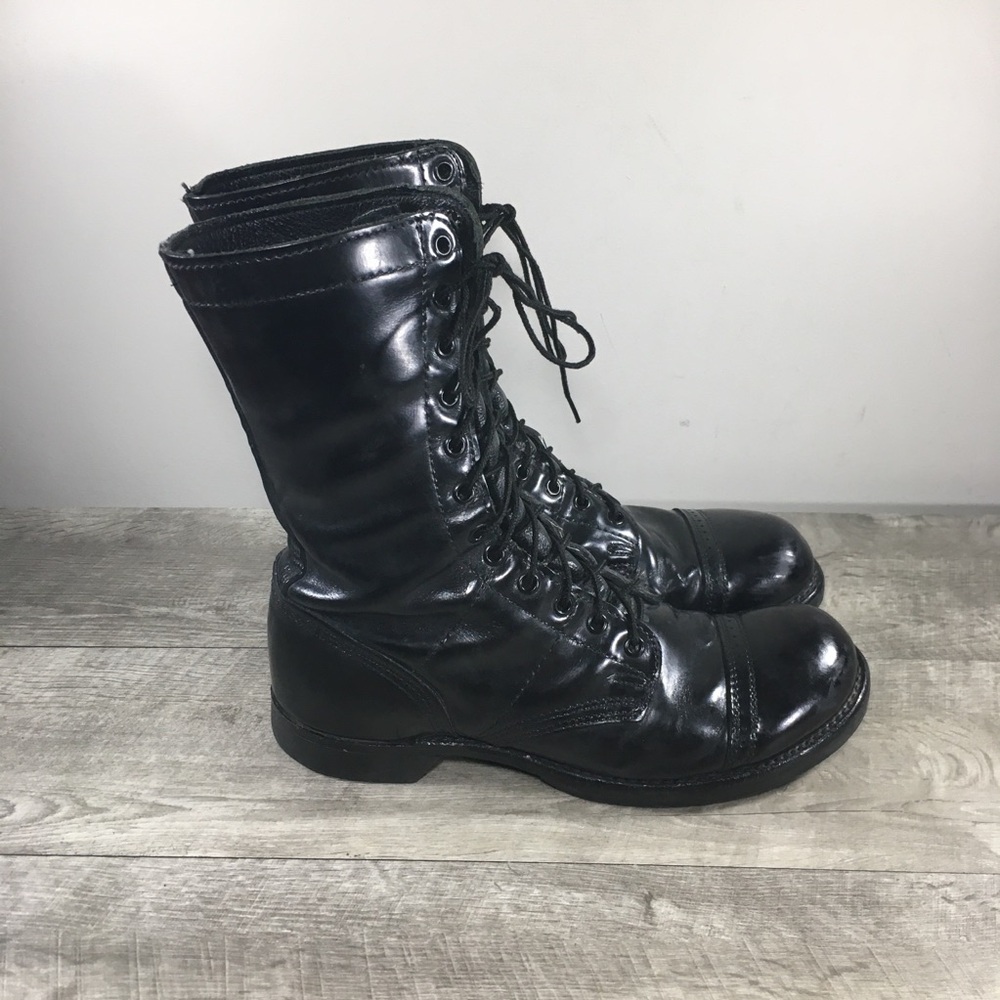 Corcoran 1500 Black Leather Field Original Jump Mens Drill Military Boots Sz 9.5